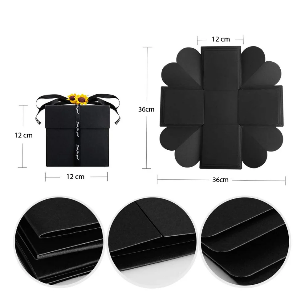 Cutie foto explozivă pătrată